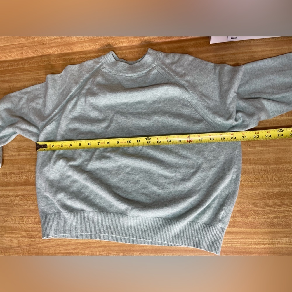 A new day cotton blend aqua pullover crew neck knit sweater women’s size M - Picture 12 of 13